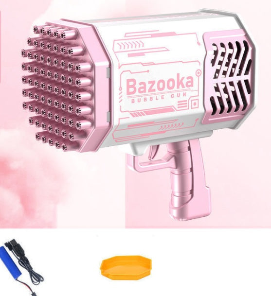"Rocket Bubble Gun – 69-Hole Automatic Blaster with Lights! Epic Bubble Fun for Kids!"