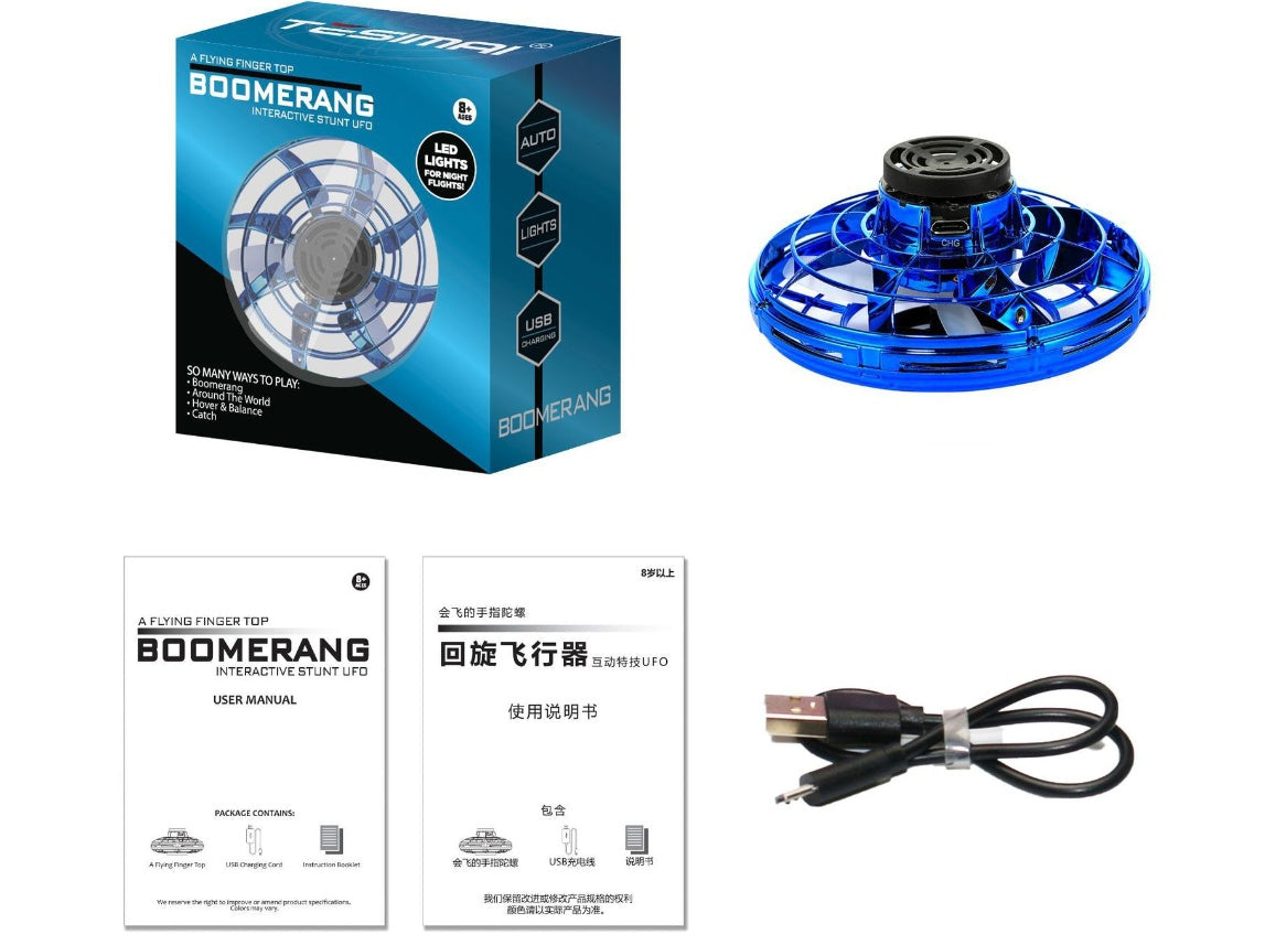 LED UFO Flying Spinner – Mini Drone Toy for Kids