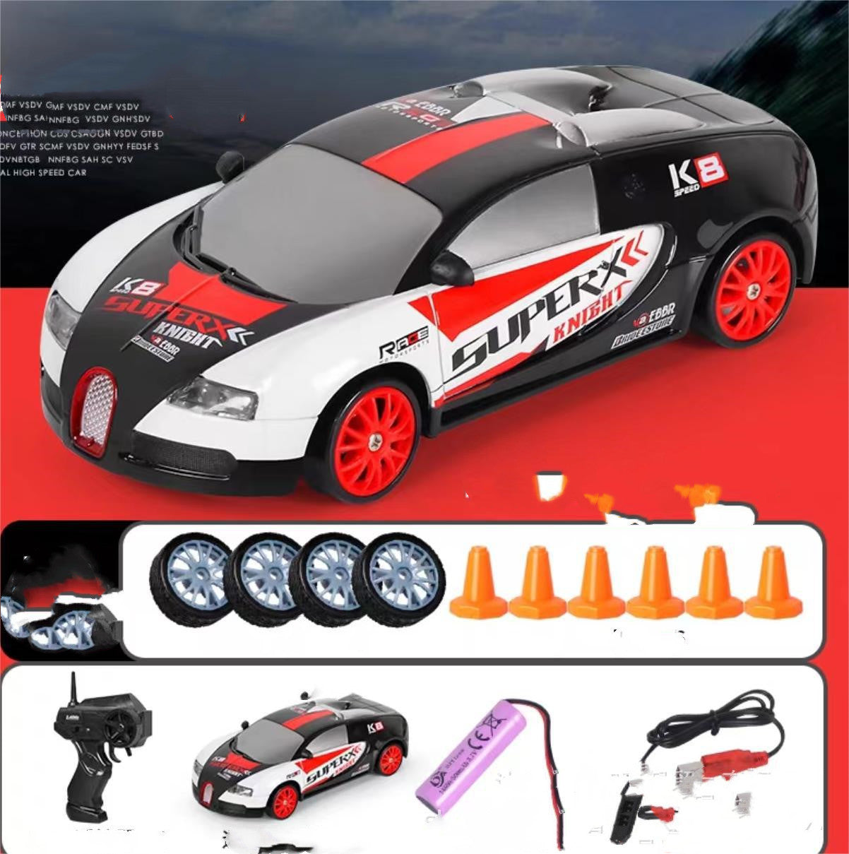 2.4G 4WD RC Drift Car – High-Speed GTR & AE86 Remote Racer Toy for Kids!