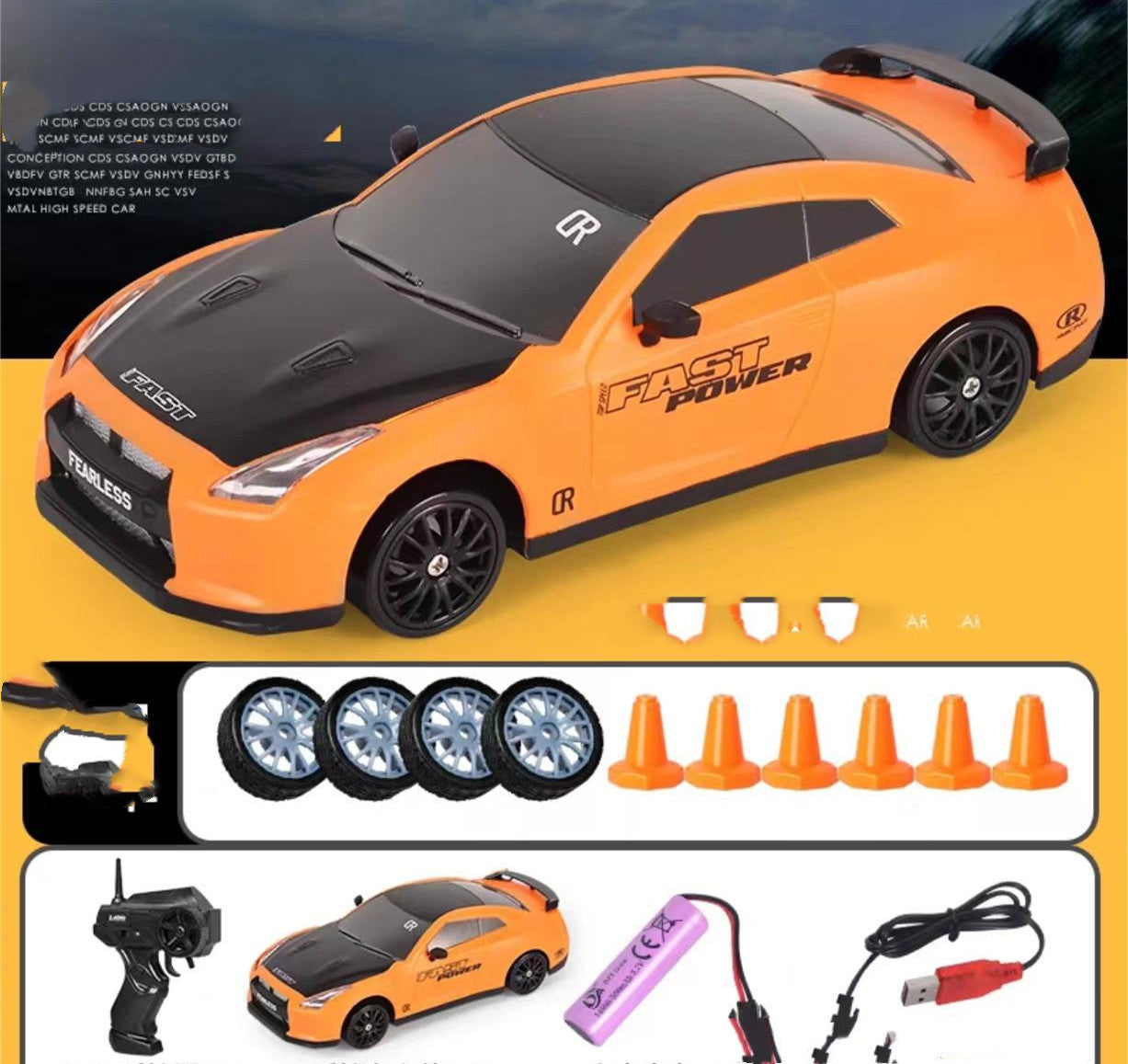 2.4G 4WD RC Drift Car – High-Speed GTR & AE86 Remote Racer Toy for Kids!