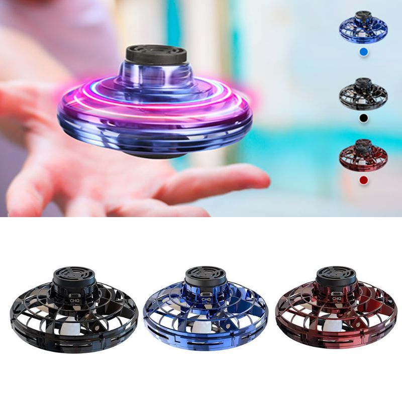LED UFO Flying Spinner – Mini Drone Toy for Kids