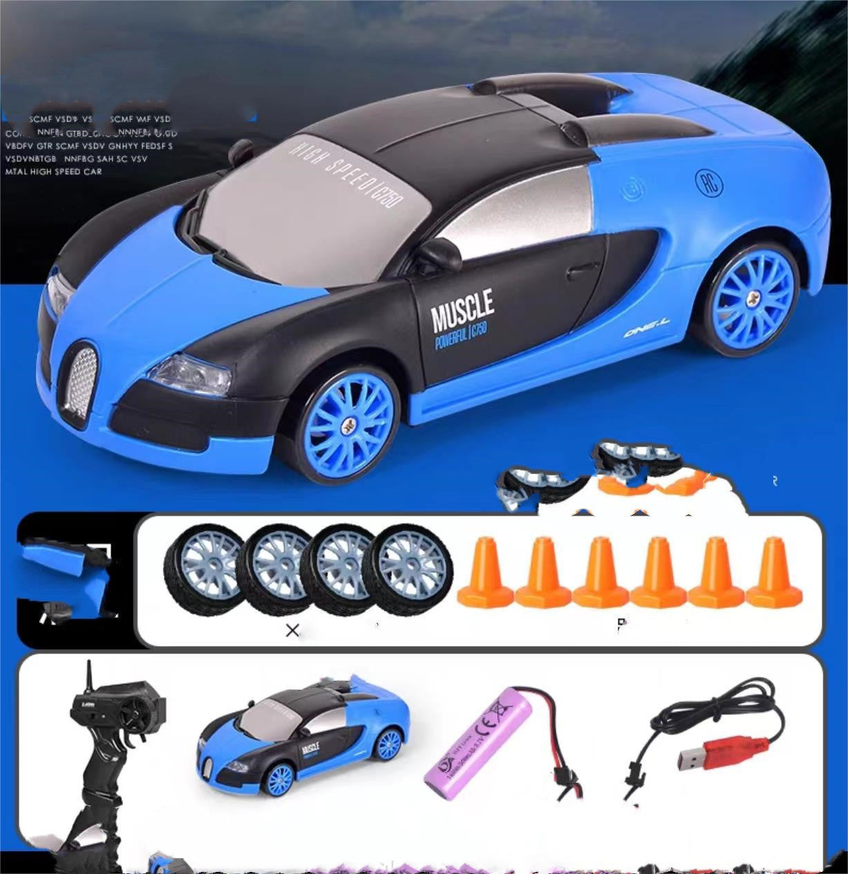 2.4G 4WD RC Drift Car – High-Speed GTR & AE86 Remote Racer Toy for Kids!