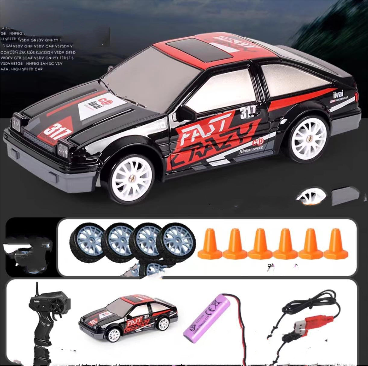 2.4G 4WD RC Drift Car – High-Speed GTR & AE86 Remote Racer Toy for Kids!